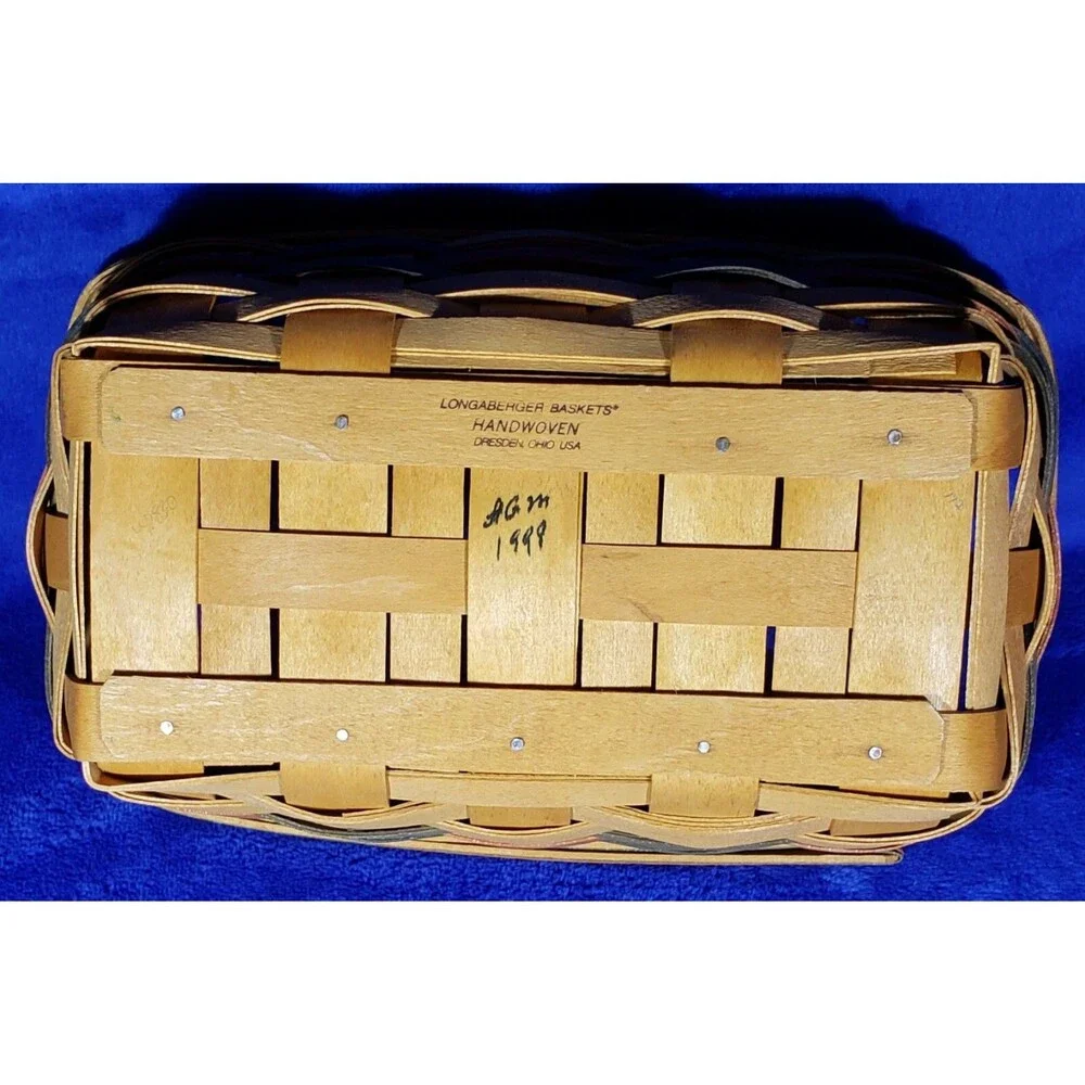 Longaberger 1998 SHADES OF AUTUMN BAKER'S BOUNTY Basket, Liner and Protector